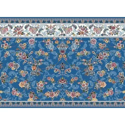فرش سجاده ای طرح 282 آبی - بازارفرش - فرش سجاده ای