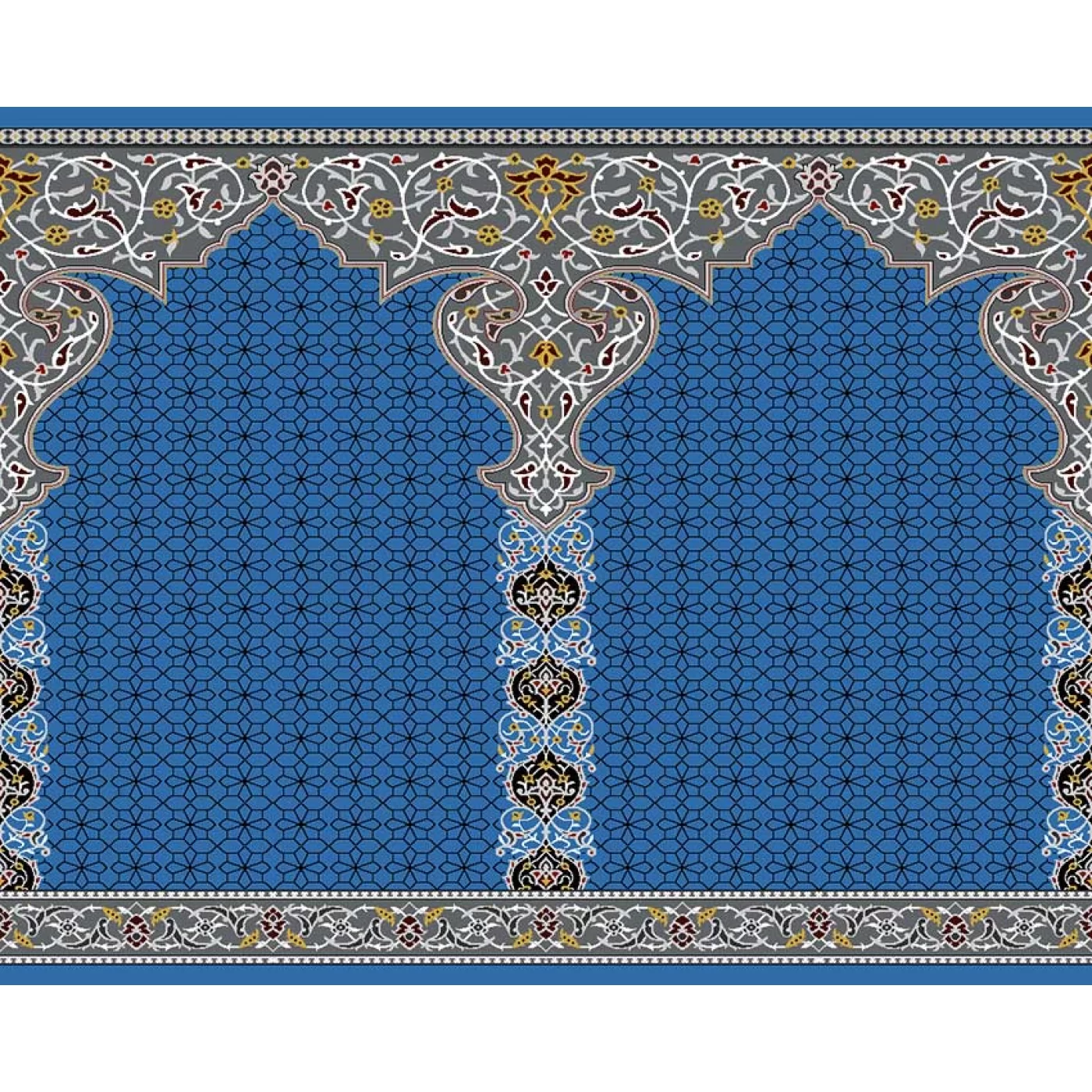 فرش سجاده ای طرح107آبی