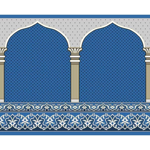فرش سجاده ای طرح 155 آبی