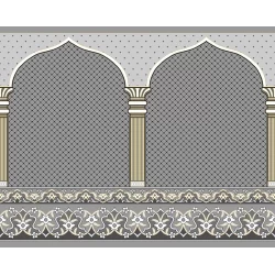 فرش سجاده ای طرح 156 نقره ای - بازارفرش - فرش سجاده