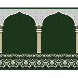 فرش سجاده ای طرح 158 سبز - بازارفرش - فرش سجاده