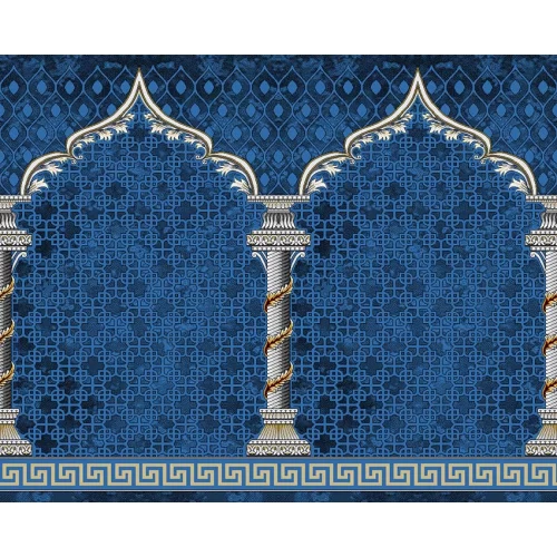 فرش سجاده ای طرح 161  آبی