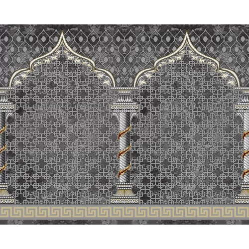 فرش سجاده ای طرح 162 نقره ای