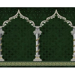 فرش سجاده ای طرح 164 سبز - بازارفرش - فرش سجاده