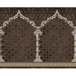 فرش سجاده ای طرح 166 نسکافه ای - بازارفرش - فرش سجاده