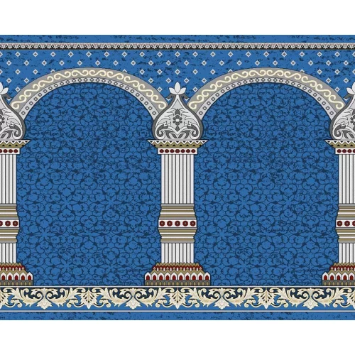 فرش سجاده ای طرح 173 آبی