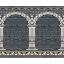 فرش سجاده ای طرح 177 دودی - بازارفرش - فرش سجاده