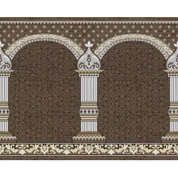 فرش سجاده ای طرح 178 نسکافه ای - بازارفرش - فرش سجاده