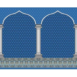 فرش سجاده ای طرح 179 آبی - بازارفرش - فرش سجاده