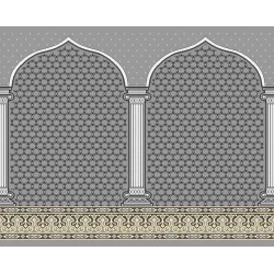 فرش سجاده ای طرح 180 نقره ای - بازارفرش - فرش سجاده