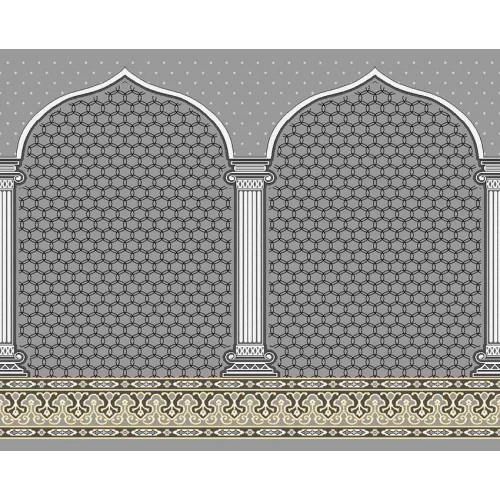 فرش سجاده ای طرح 180 نقره ای
