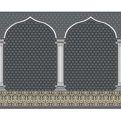 فرش سجاده ای طرح 183 دودی - بازارفرش - فرش سجاده