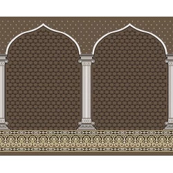 فرش سجاده ای طرح 184 نسکافه ای - بازارفرش - فرش سجاده