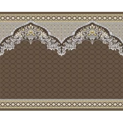 فرش سجاده ای طرح 190 نسکافه ای - بازارفرش - فرش سجاده
