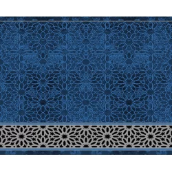فرش سجاده ای طرح125 آبی - بازارفرش - سجاده