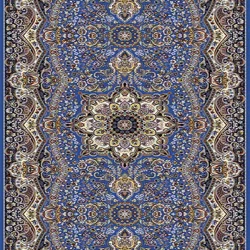 فرش سجاده ای طرح  332 آبی - بازارفرش - فرش سجاده ای