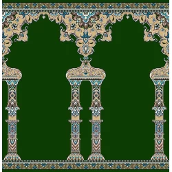 فرش سجاده ای طرح 229  سبز - بازارفرش - فرش سجاده