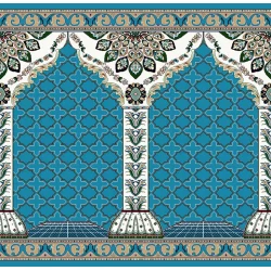 فرش سجاده ای طرح 234  آبی