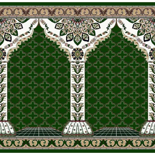 فرش سجاده ای طرح 237  سبز