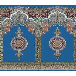 فرش سجاده ای طرح 238  آبی