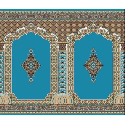 فرش سجاده ای طرح 242  آبی