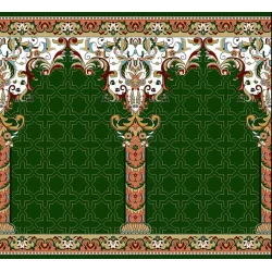 فرش سجاده ای طرح 253  سبز
