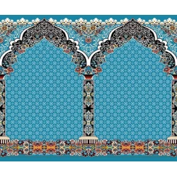 فرش سجاده ای طرح 254  آبی