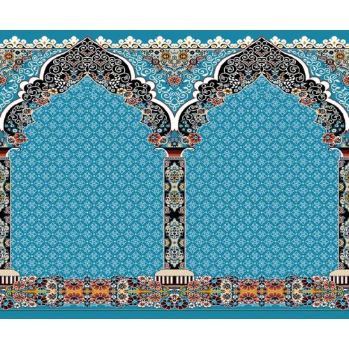 فرش سجاده ای طرح 254  آبی