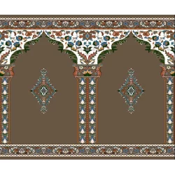 فرش سجاده ای طرح 259  گردویی - بازارفرش - فرش سجاده