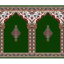 فرش سجاده ای طرح 261 سبز - بازارفرش - فرش سجاده