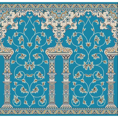فرش سجاده ای طرح 195 آبی