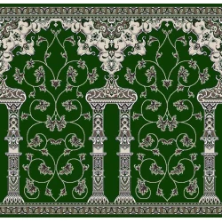 فرش سجاده ای طرح 197 سبز - بازارفرش - فرش سجاده