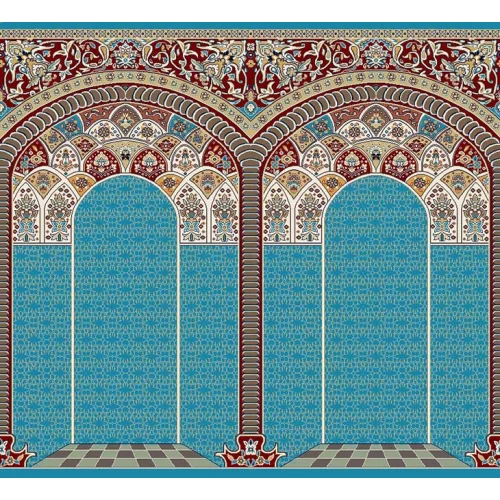 فرش سجاده ای طرح 266  آبی