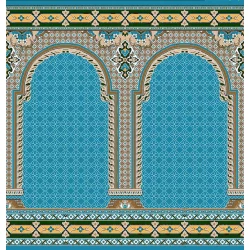 فرش سجاده ای طرح 270  آبی