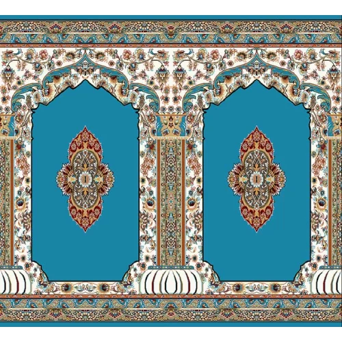 فرش سجاده ای طرح 198 آبی