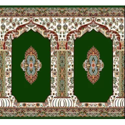 فرش سجاده ای طرح 201  سبز - بازارفرش - فرش سجاده