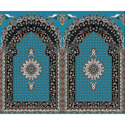 فرش سجاده ای طرح 202  آبی - بازارفرش - فرش سجاده