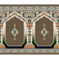 فرش سجاده ای طرح 215  گردویی