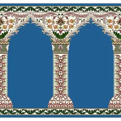 فرش سجاده ای طرح 218  آبی