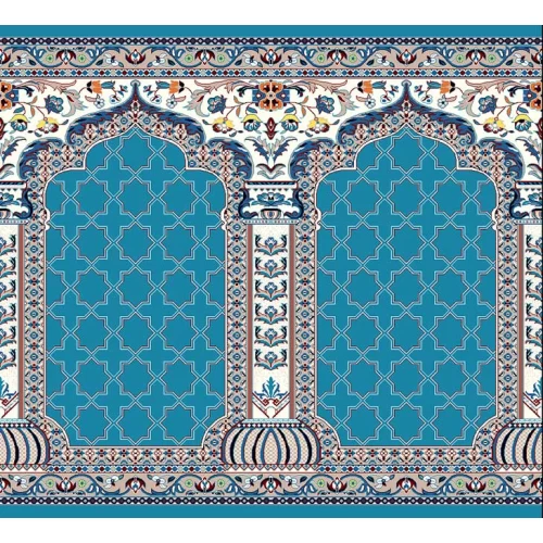 فرش سجاده ای طرح 222  آبی