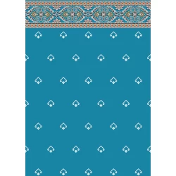 فرش سجاده ای طرح  317  آبی - بازارفرش - فرش سجاده ای