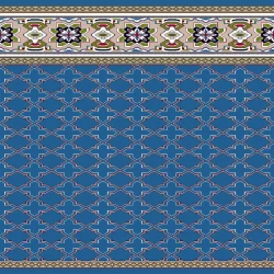فرش سجاده ای طرح  325  آبی - بازارفرش - فرش سجاده ای