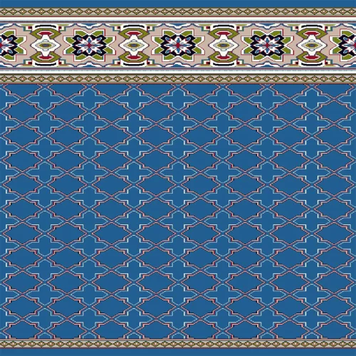 فرش سجاده ای طرح  325  آبی