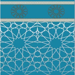 فرش سجاده ای طرح  289  آبی - بازارفرش - فرش سجاده ای