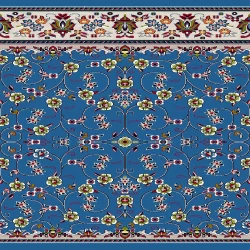 فرش سجاده ای طرح 301  آبی - بازارفرش - فرش سجاده ای