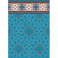 فرش سجاده ای طرح 309  آبی - بازارفرش - فرش سجاده ای