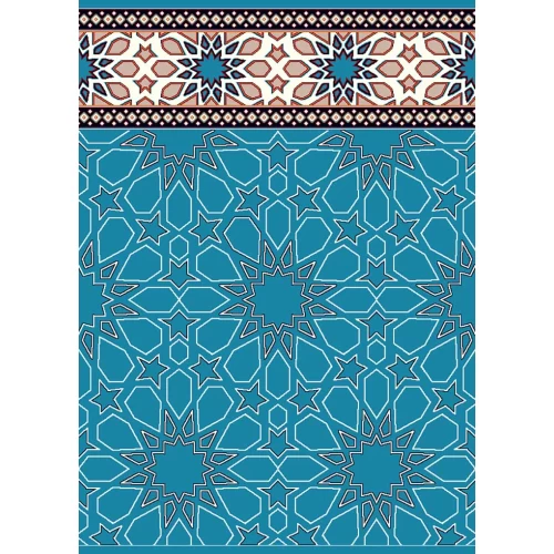 فرش سجاده ای طرح 309  آبی