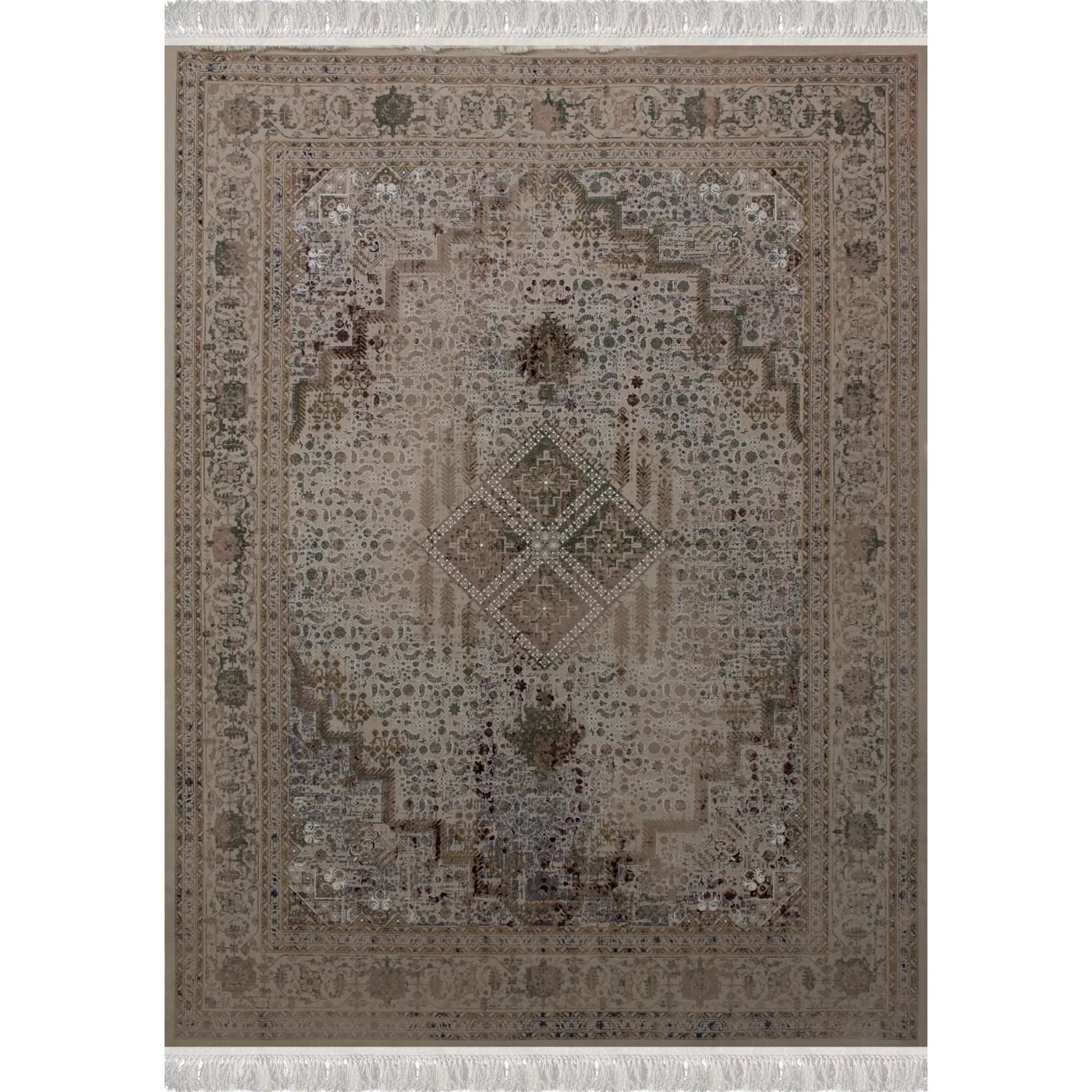 فرش ماشینی 1200 شانه تراکم 3600 گل برجسته طرح 120042 فول رنگ