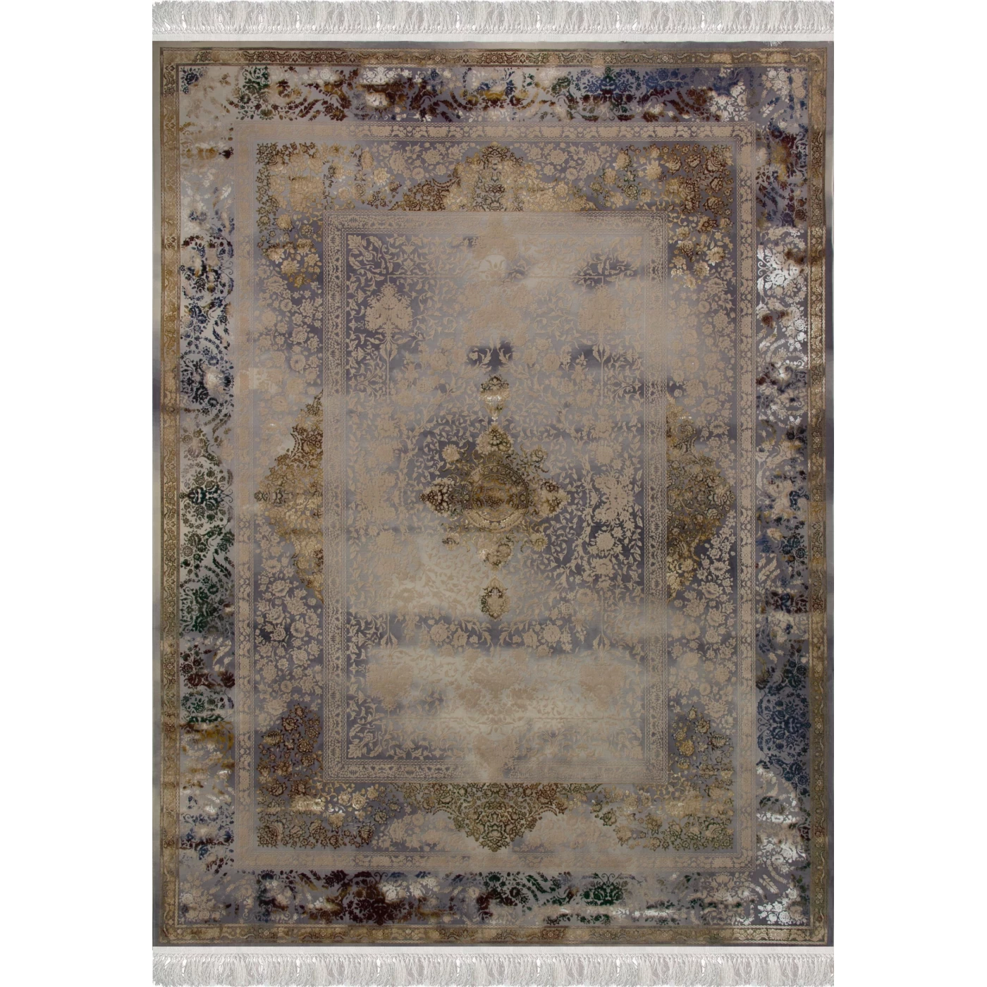 فرش ماشینی 1200 شانه تراکم 3600 گل برجسته طرح 120044 فول تمام رنگ