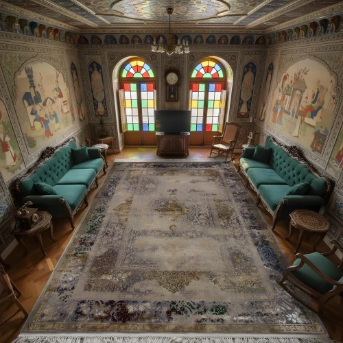 فرش ماشینی 1200 شانه تراکم 3600 گل برجسته طرح 120044 فول تمام رنگ